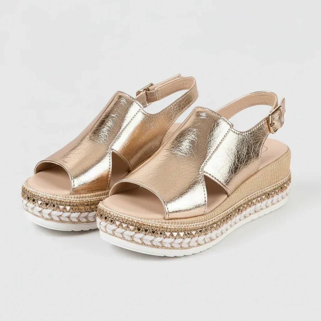 Evangeline Espadrille Wedge Sandals