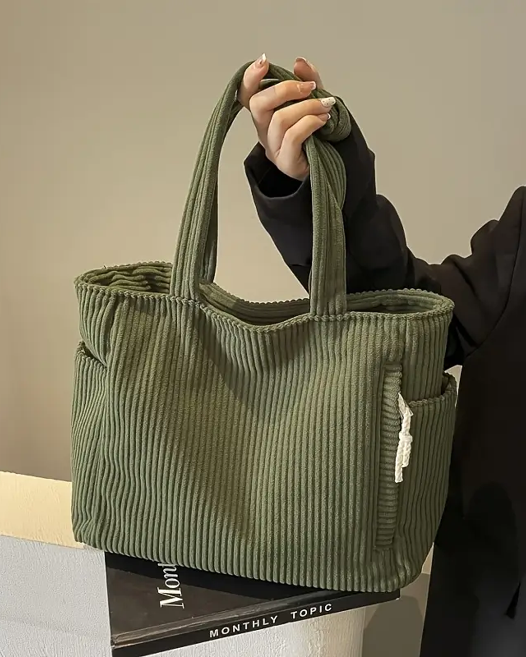 Kimmy Ribbed Tote Bag