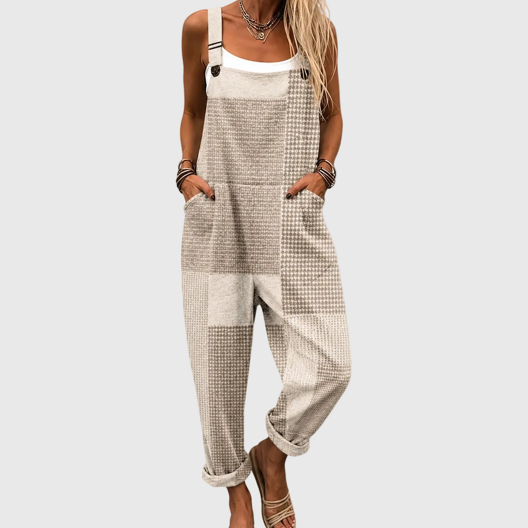 Rebecca Plaid Panel Jumpsuit
