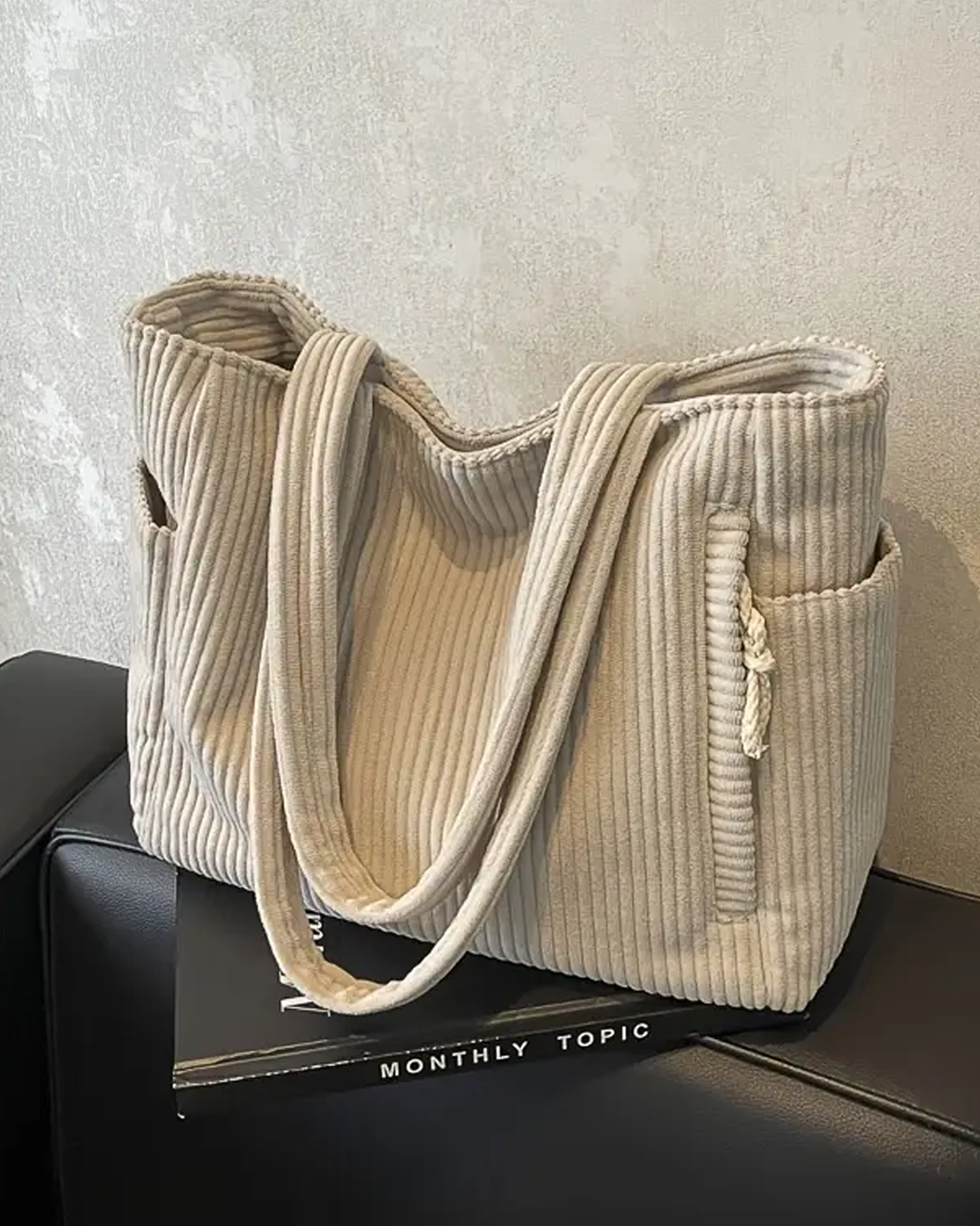 Kimmy Ribbed Tote Bag