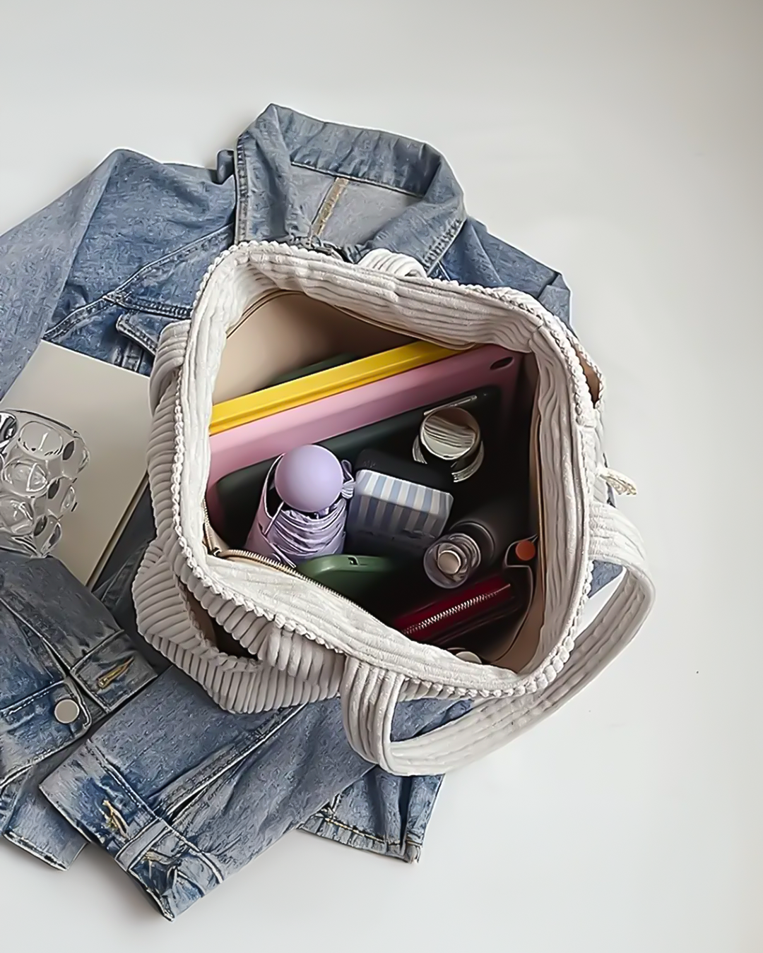 Kimmy Ribbed Tote Bag