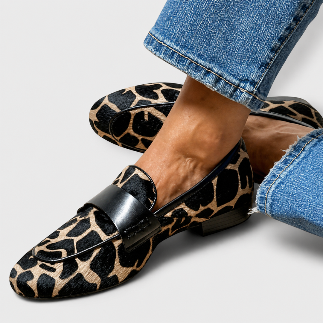 Léonie Leopard Loafers