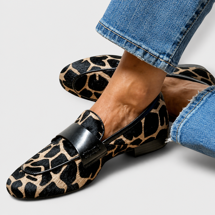 Léonie Leopard Loafers