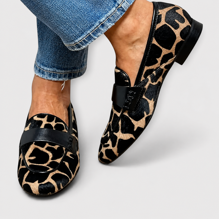 Léonie Leopard Loafers