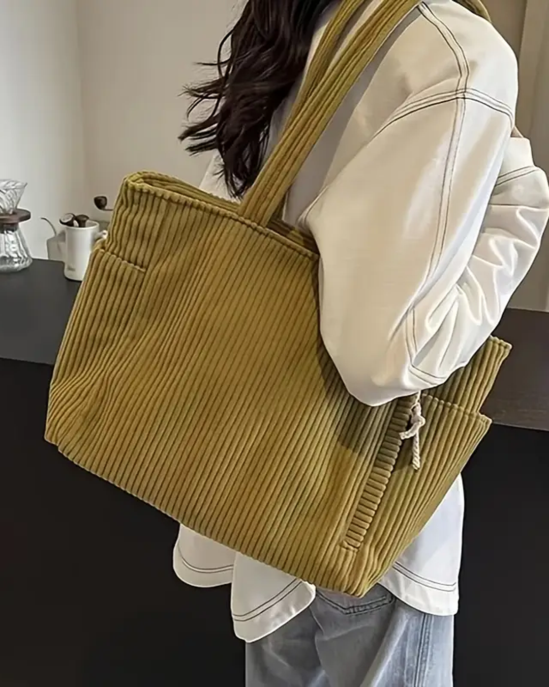Kimmy Ribbed Tote Bag