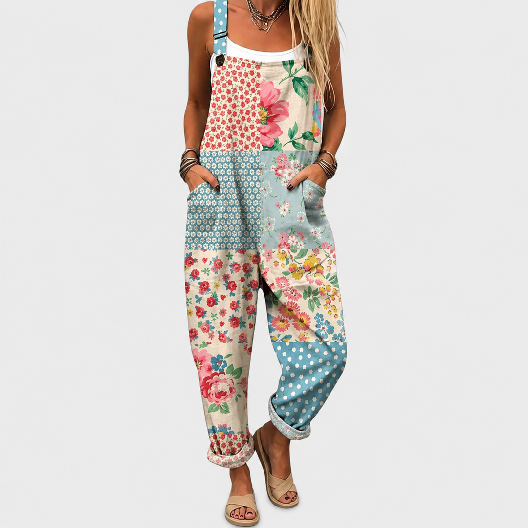 Gloria Patchwork Relaxed Jumpsuit