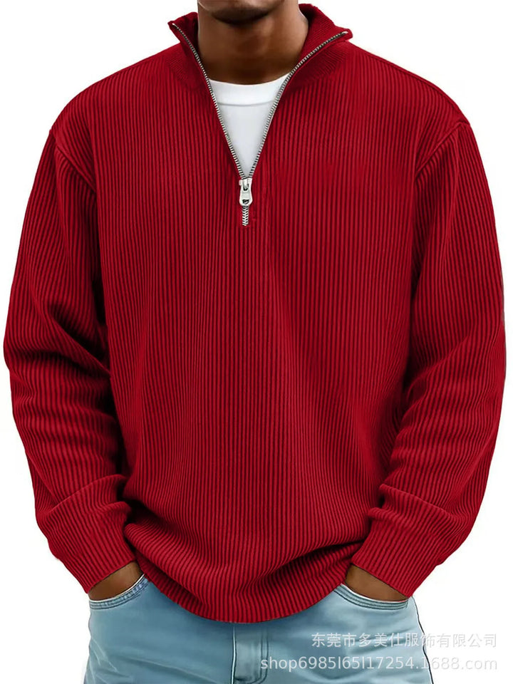 Bennett Ribbed Quarter-Zip Pullover