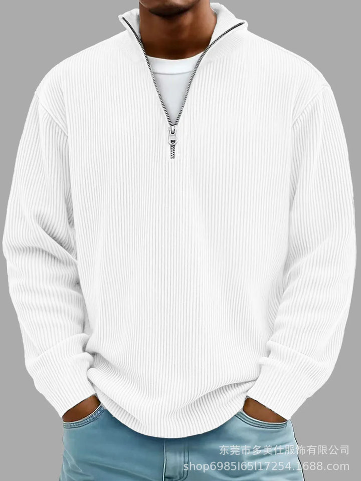 Bennett Ribbed Quarter-Zip Pullover