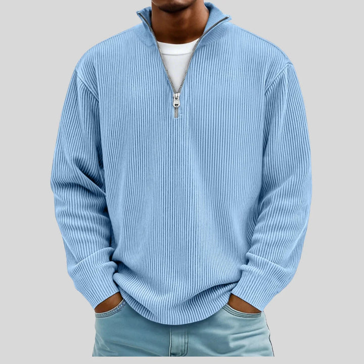 Bennett Ribbed Quarter-Zip Pullover