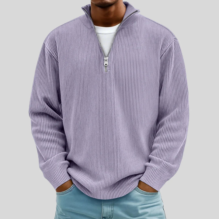 Bennett Ribbed Quarter-Zip Pullover