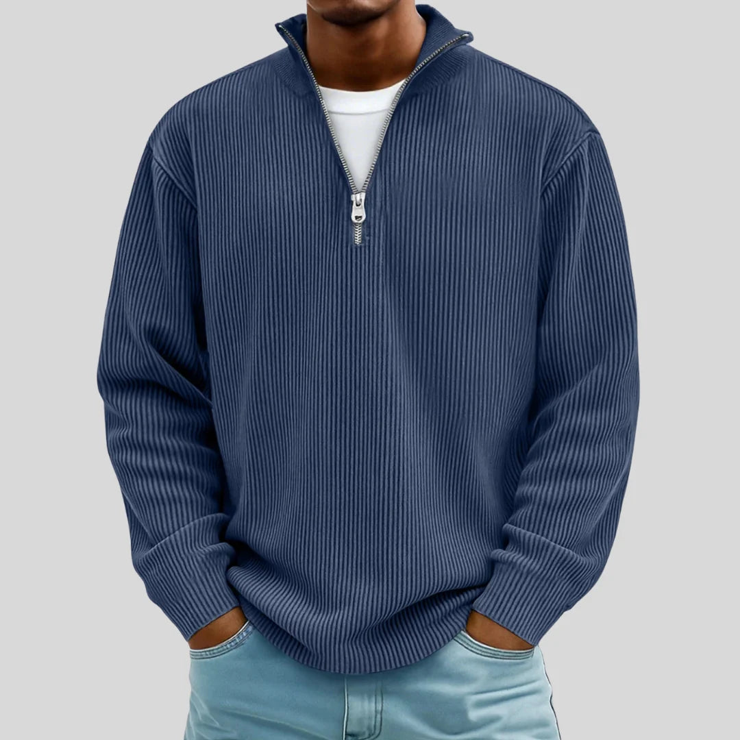 Bennett Ribbed Quarter-Zip Pullover