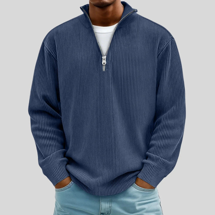 Bennett Ribbed Quarter-Zip Pullover