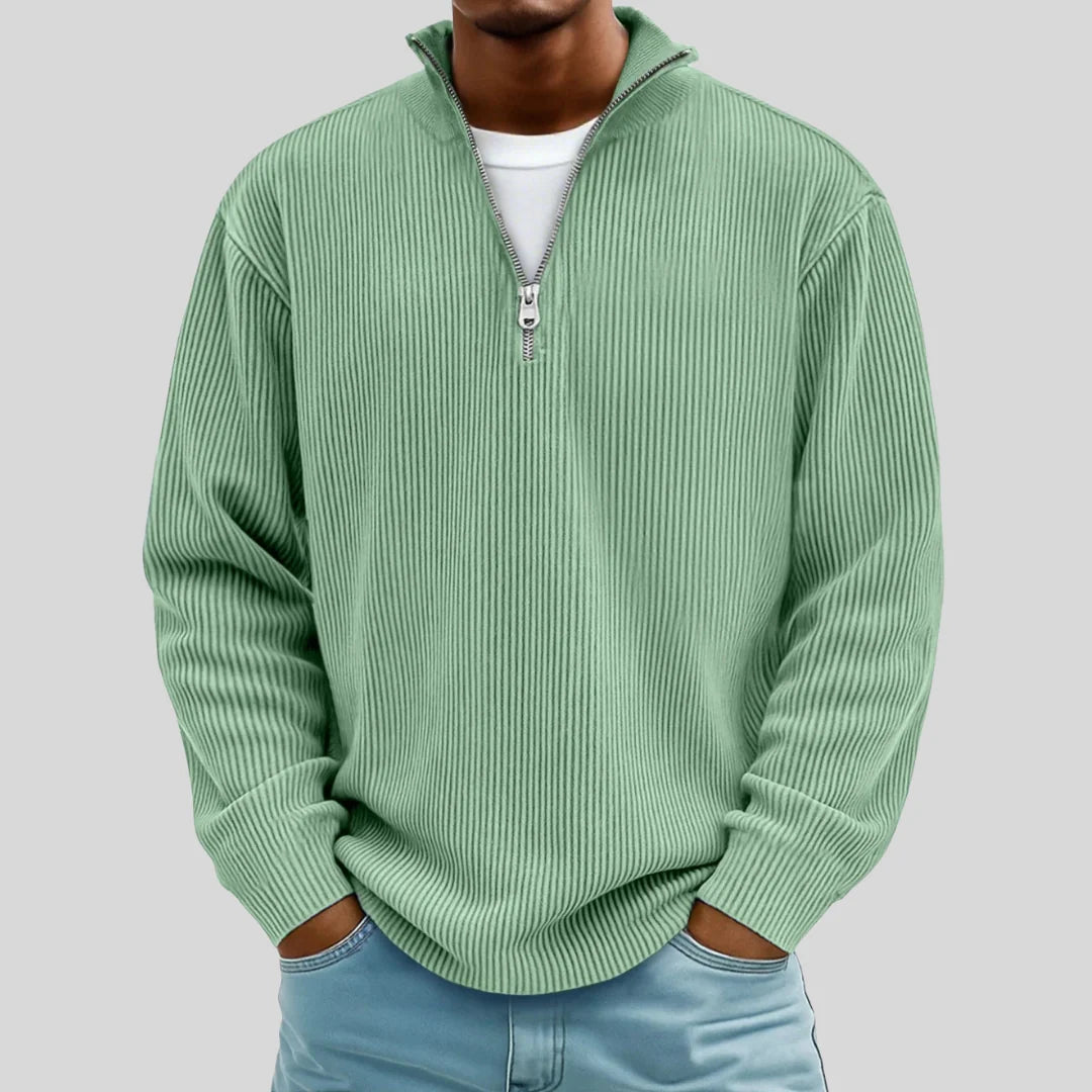 Bennett Ribbed Quarter-Zip Pullover