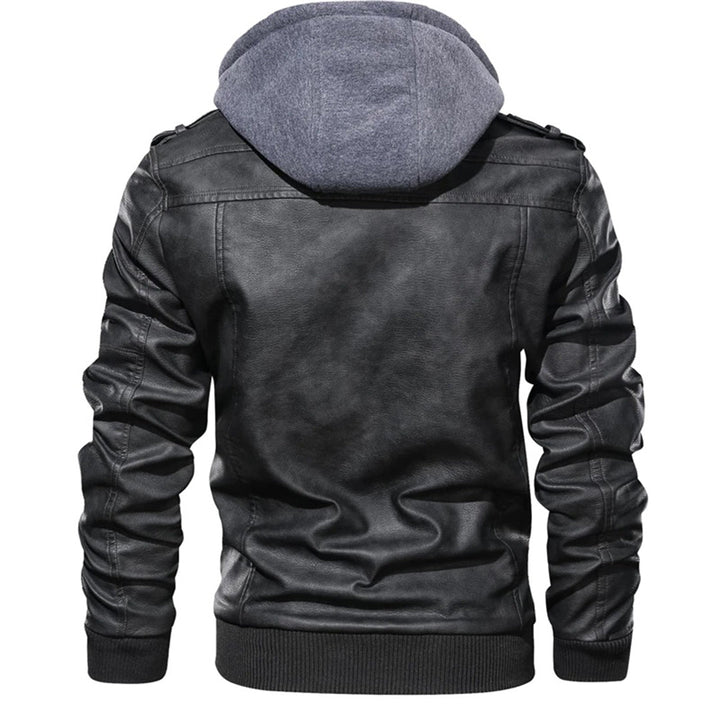 Travis Hooded Leather Jacket