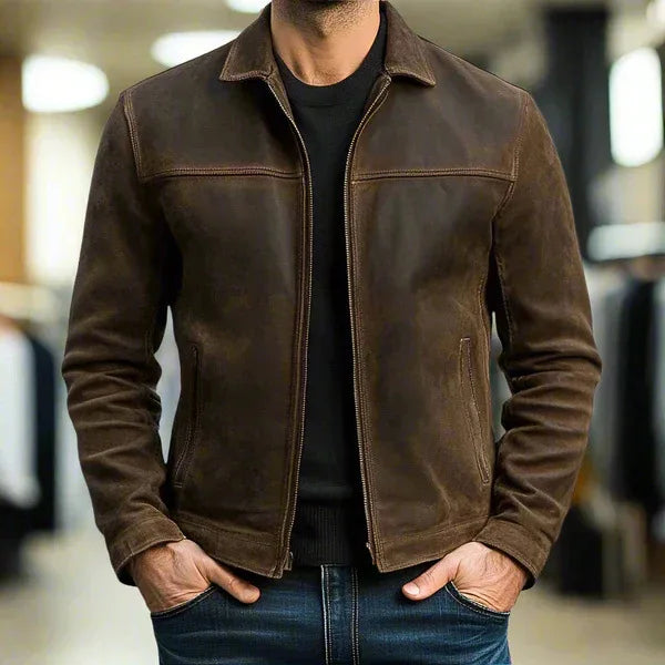 Andre Suede Trucker Jacket