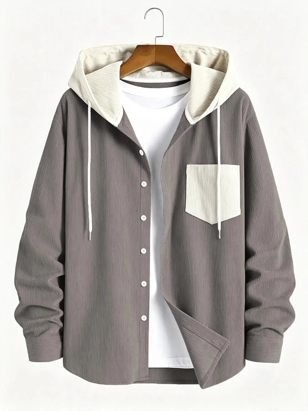 Xander Hooded Shirt Jacket