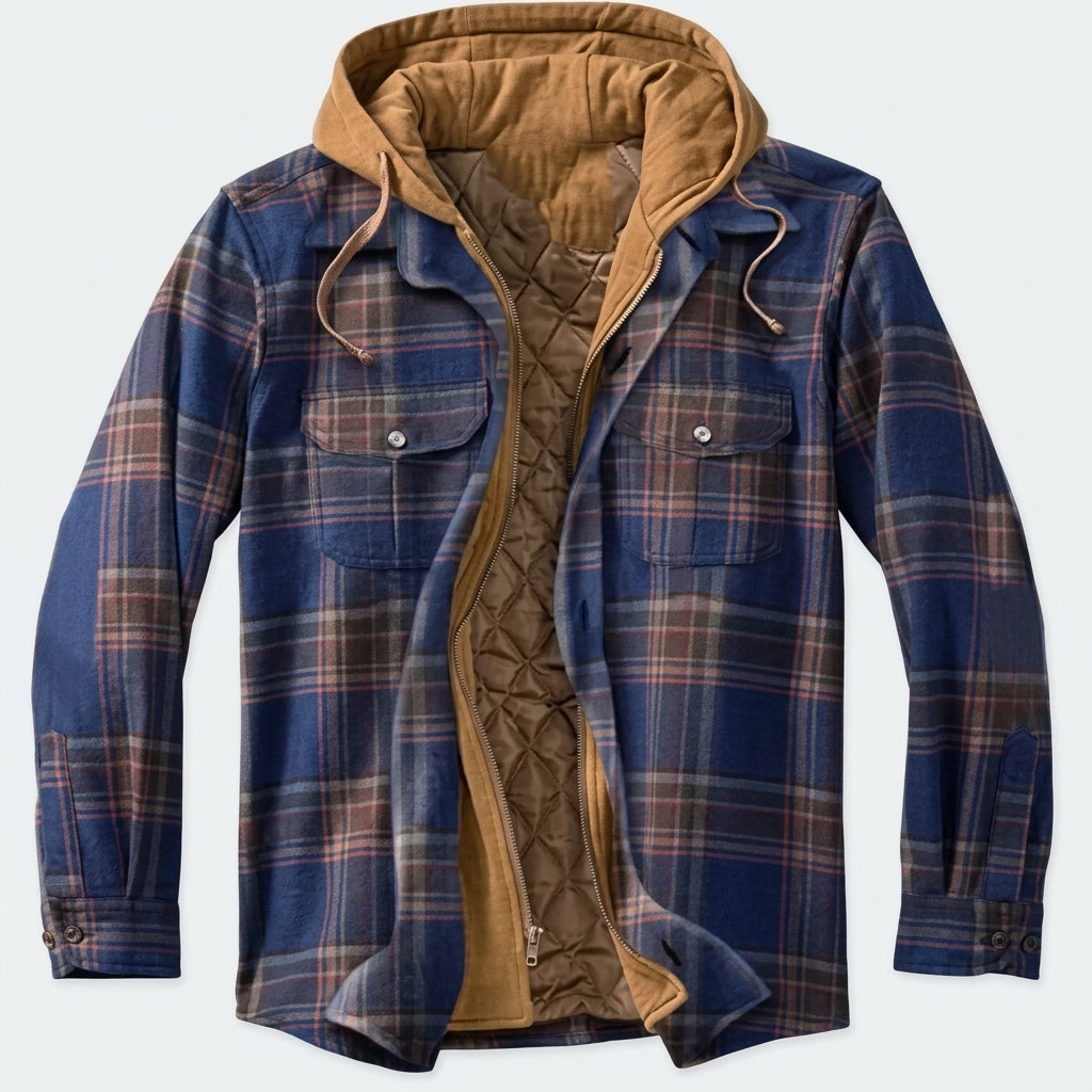 Spencer Plaid Hooded Jacket