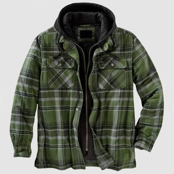 Spencer Plaid Hooded Jacket