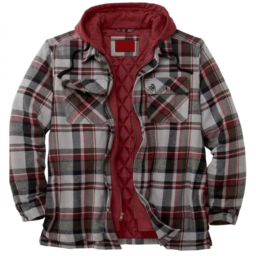Spencer Plaid Hooded Jacket