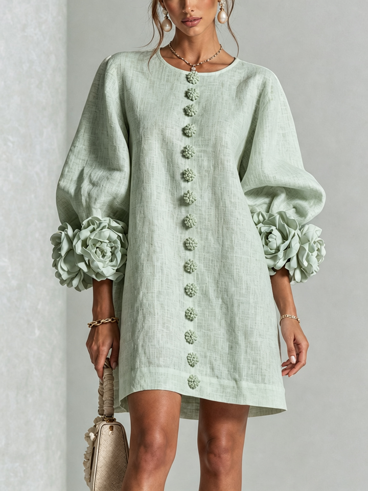 Clara Button Front Mini Dress