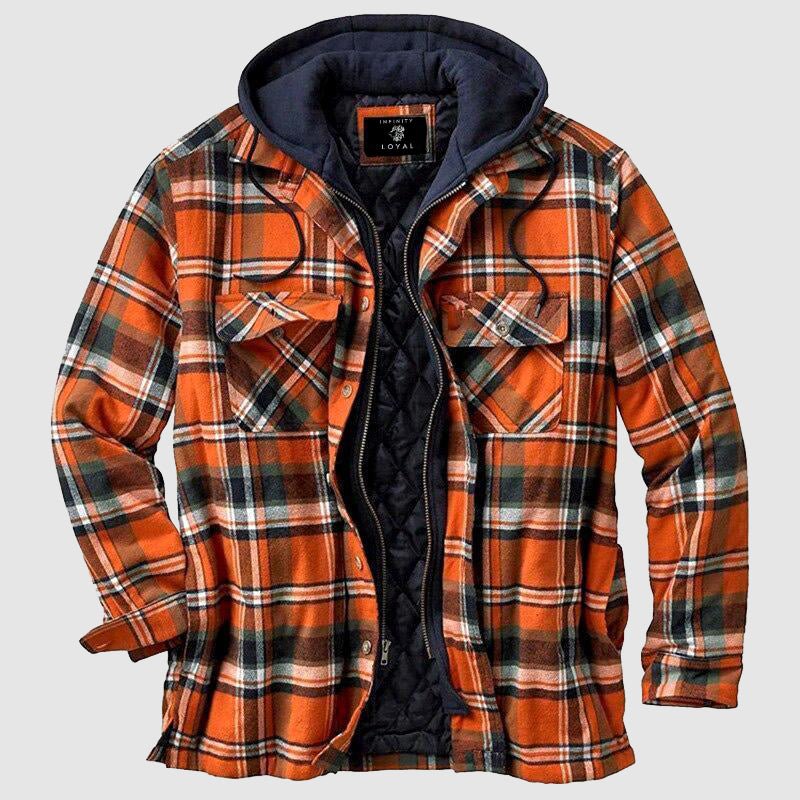 Spencer Plaid Hooded Jacket